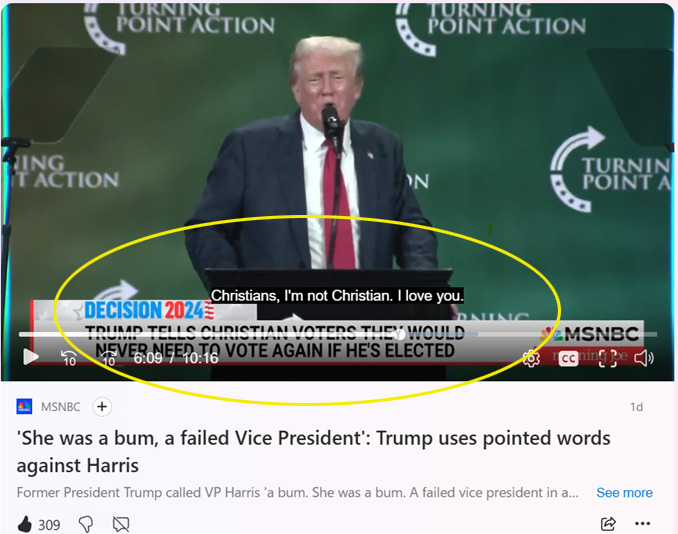 Trump Christian?
